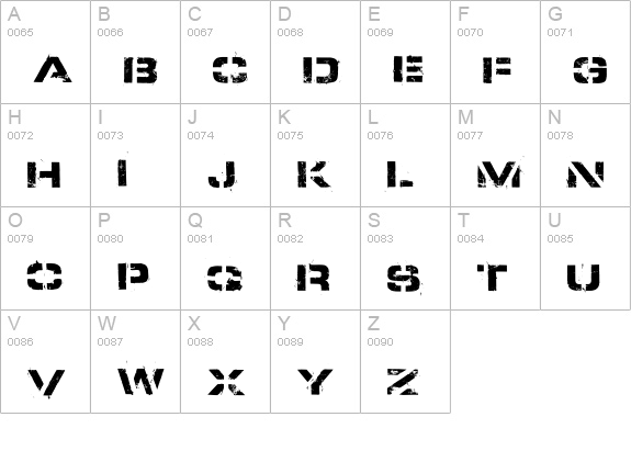 zorkon uppercase A-Z preview