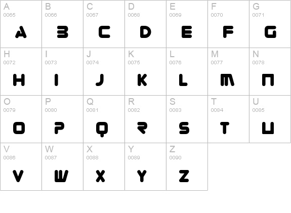 Zorque uppercase A-Z preview