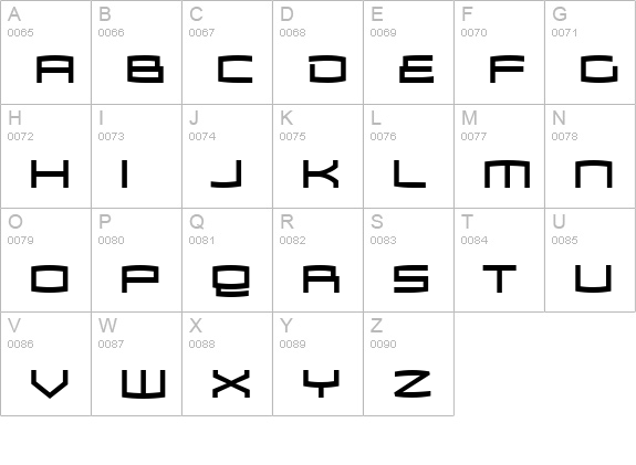Zosma uppercase A-Z preview