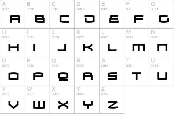 Zosma Bold uppercase A-Z preview