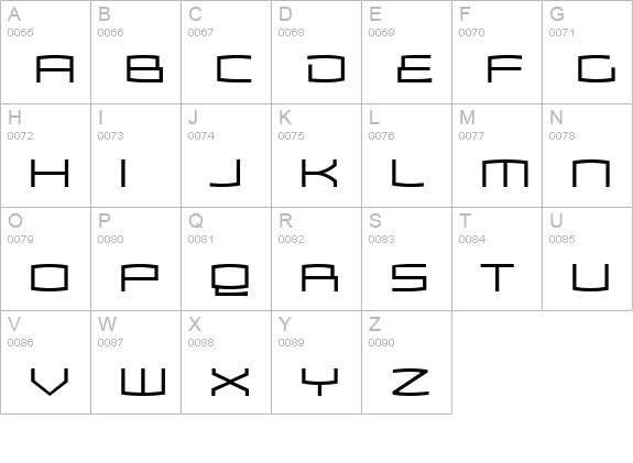 Zosma Light uppercase A-Z preview
