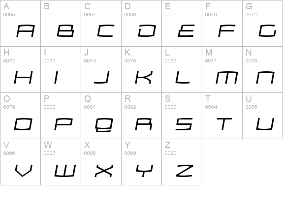 Zosma Light Italic uppercase A-Z preview