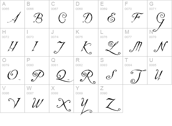 Zothique Demo uppercase A-Z preview
