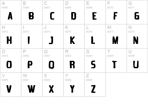 Zrnic Ink uppercase A-Z preview