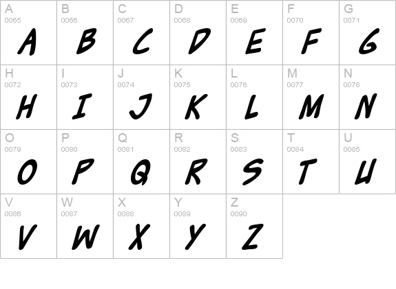 Zud Juice Bold uppercase A-Z preview