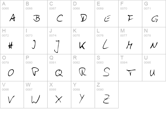Zuerbig Regular uppercase A-Z preview