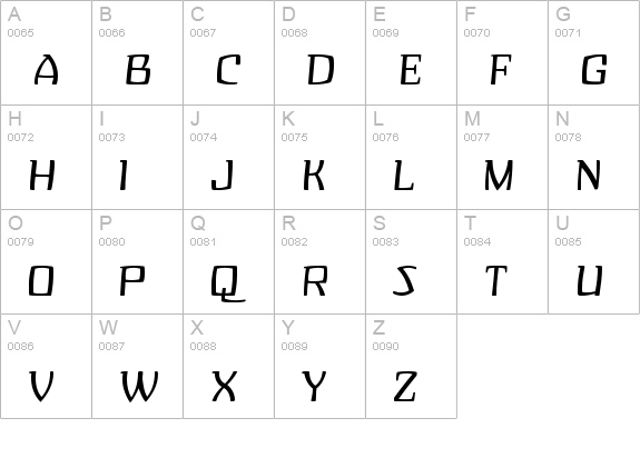 Zupiter uppercase A-Z preview
