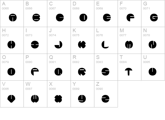 Zurklez Solid BRK uppercase A-Z preview
