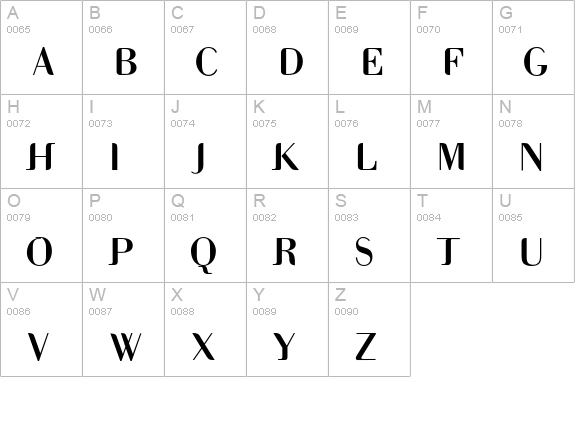 Zwigaformal uppercase A-Z preview