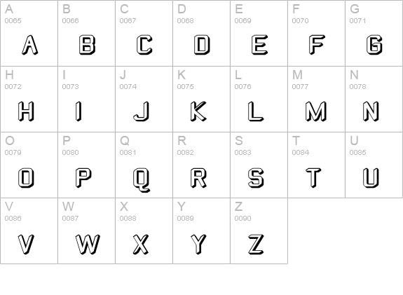 ZyphyteOffset uppercase A-Z preview
