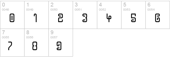 !Y2KBUG numbers 0-9 preview