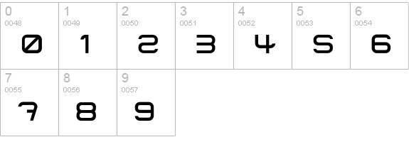 01 DigitMono numbers 0-9 preview