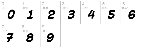 10 Cent Soviet Bold numbers 0-9 preview