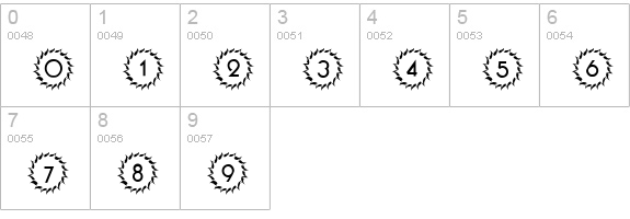 101! Deco Type 1 numbers 0-9 preview
