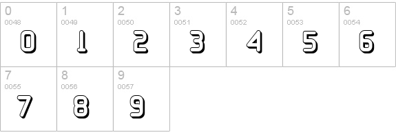 11S01 Black Tuesday Offset numbers 0-9 preview