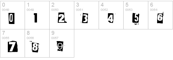 215000E numbers 0-9 preview