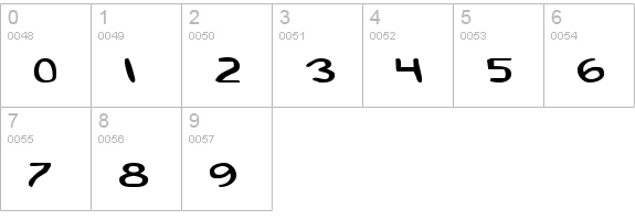 2Toon Expanded numbers 0-9 preview