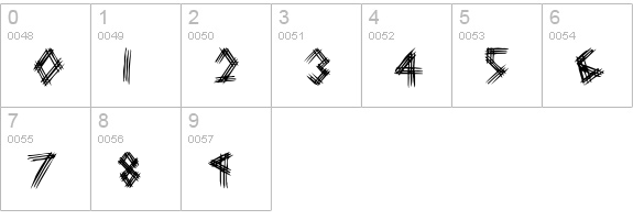 3 Prong Tree numbers 0-9 preview