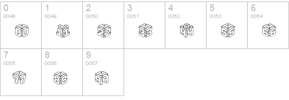 3D LET (BRK) numbers 0-9 preview