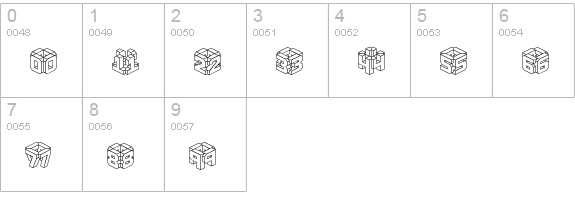 3D LET BRK numbers 0-9 preview