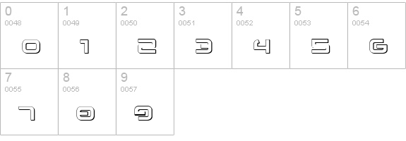 4114 Blaster 3D numbers 0-9 preview