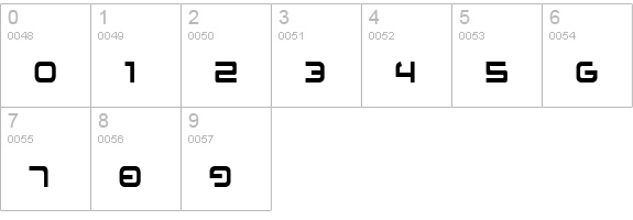 4114 Blaster Condensed numbers 0-9 preview