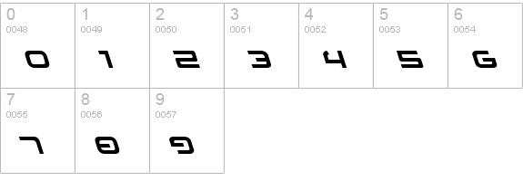 4114 Blaster Leftalic numbers 0-9 preview