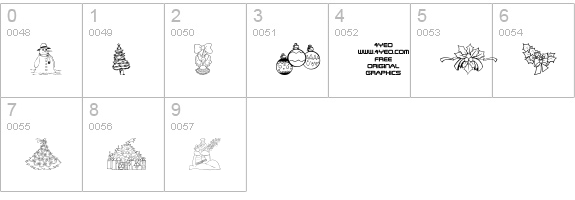 4YEOXMAS numbers 0-9 preview