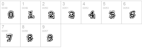 50's Headline DSG numbers 0-9 preview