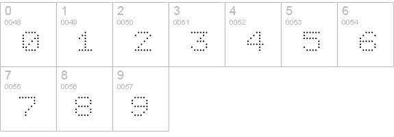 6x7oct Alternate Light numbers 0-9 preview
