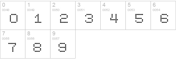6x7oct Bold numbers 0-9 preview