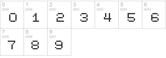 6x7oct ExtraBold numbers 0-9 preview