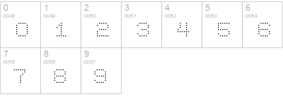 6x7oct Light numbers 0-9 preview