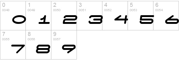 7 days fat oblique numbers 0-9 preview