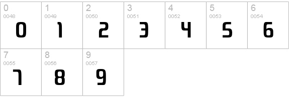76London numbers 0-9 preview