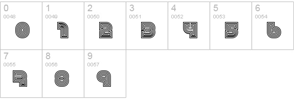 79 retro numbers 0-9 preview