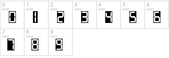 7LED numbers 0-9 preview