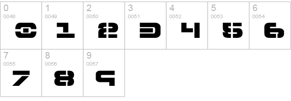 7th Service ExtraBold numbers 0-9 preview