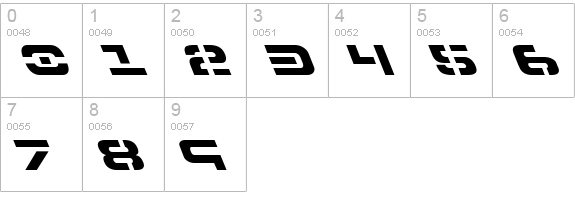 7th Service Leftalic numbers 0-9 preview