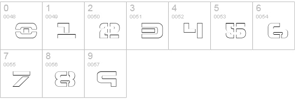 7th Service Outline numbers 0-9 preview