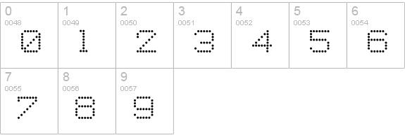 8Pin Matrix numbers 0-9 preview