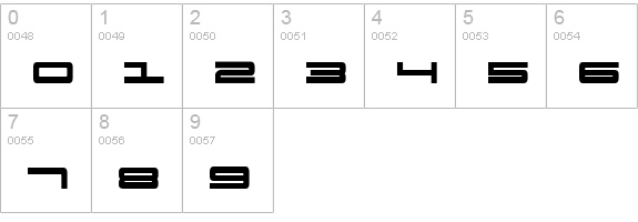 911 Porscha Bold numbers 0-9 preview