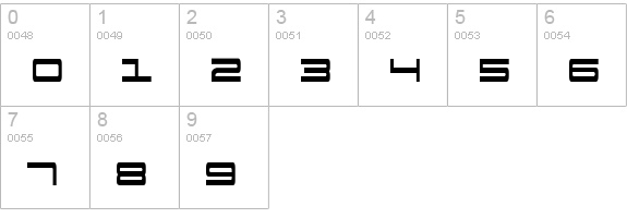 911 Porscha Condensed numbers 0-9 preview