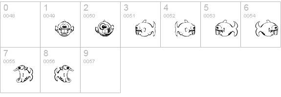 Dopefish numbers 0-9 preview