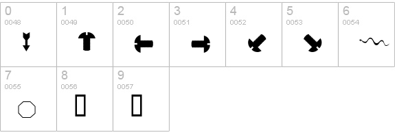 A&L Dingbats 2 Normal numbers 0-9 preview