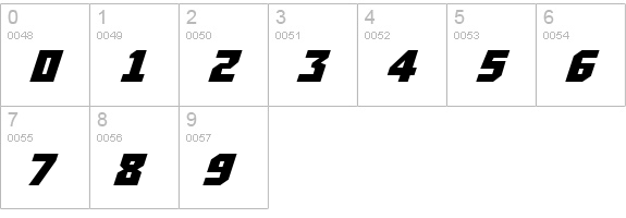 a_Simpler Bold Italic numbers 0-9 preview