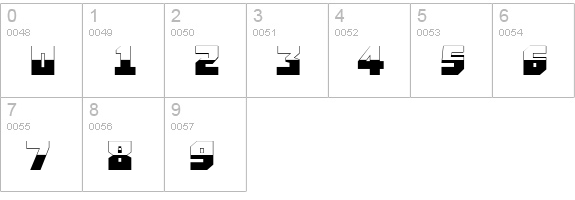 a_SimplerBUB&W Bold numbers 0-9 preview