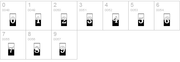 a_TrianglerCmB&W numbers 0-9 preview