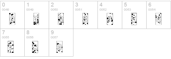 a_TrianglerCmInkBl numbers 0-9 preview