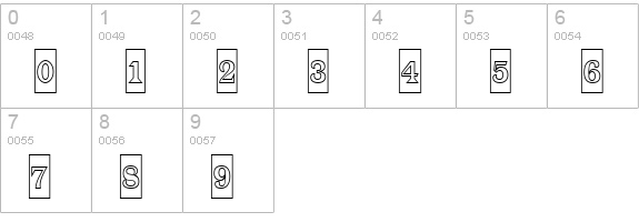 a_TrianglerCmOtl numbers 0-9 preview